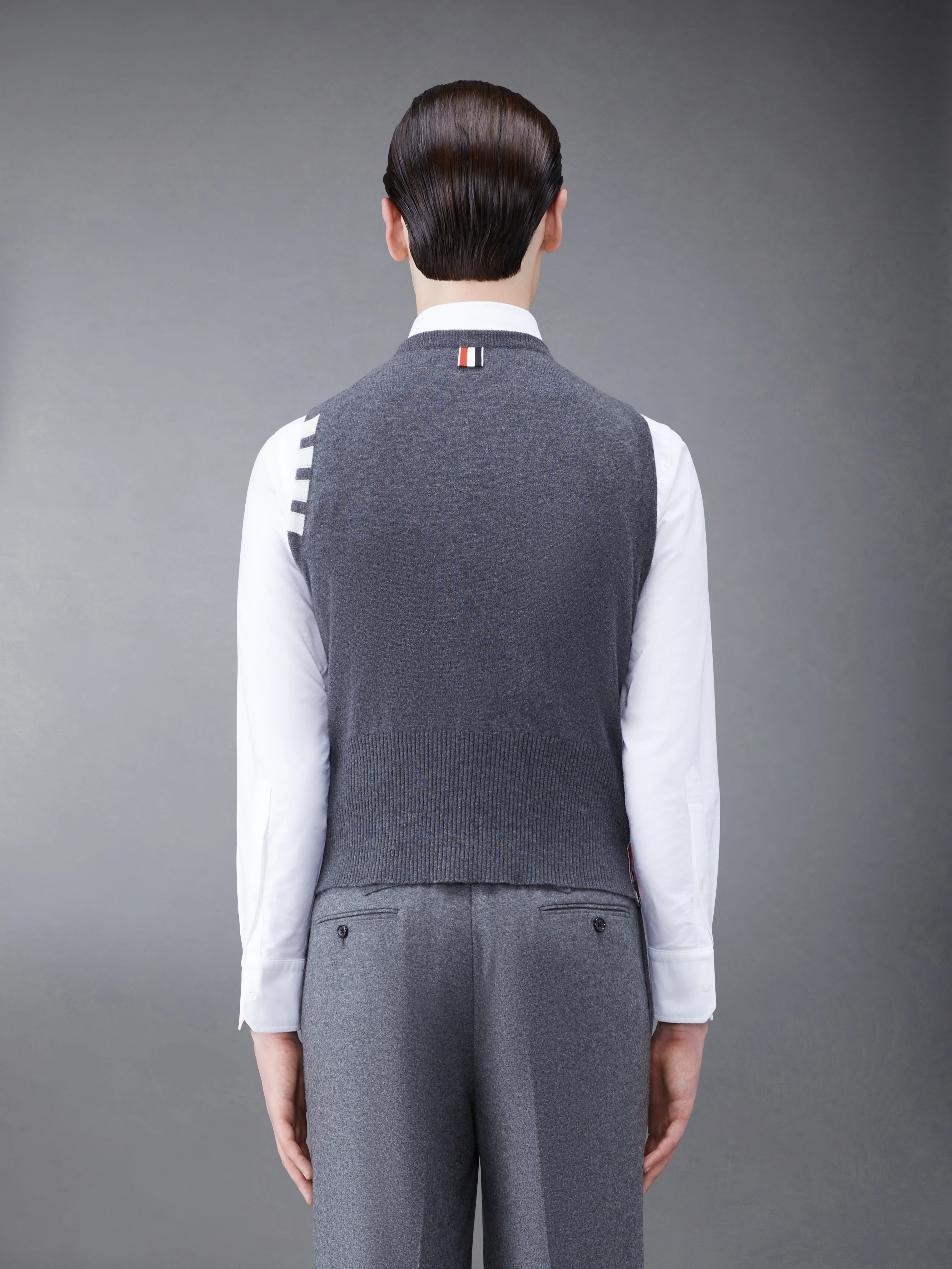 Cashmere 4-Bar Short Crew Neck Shell Top - Image 2