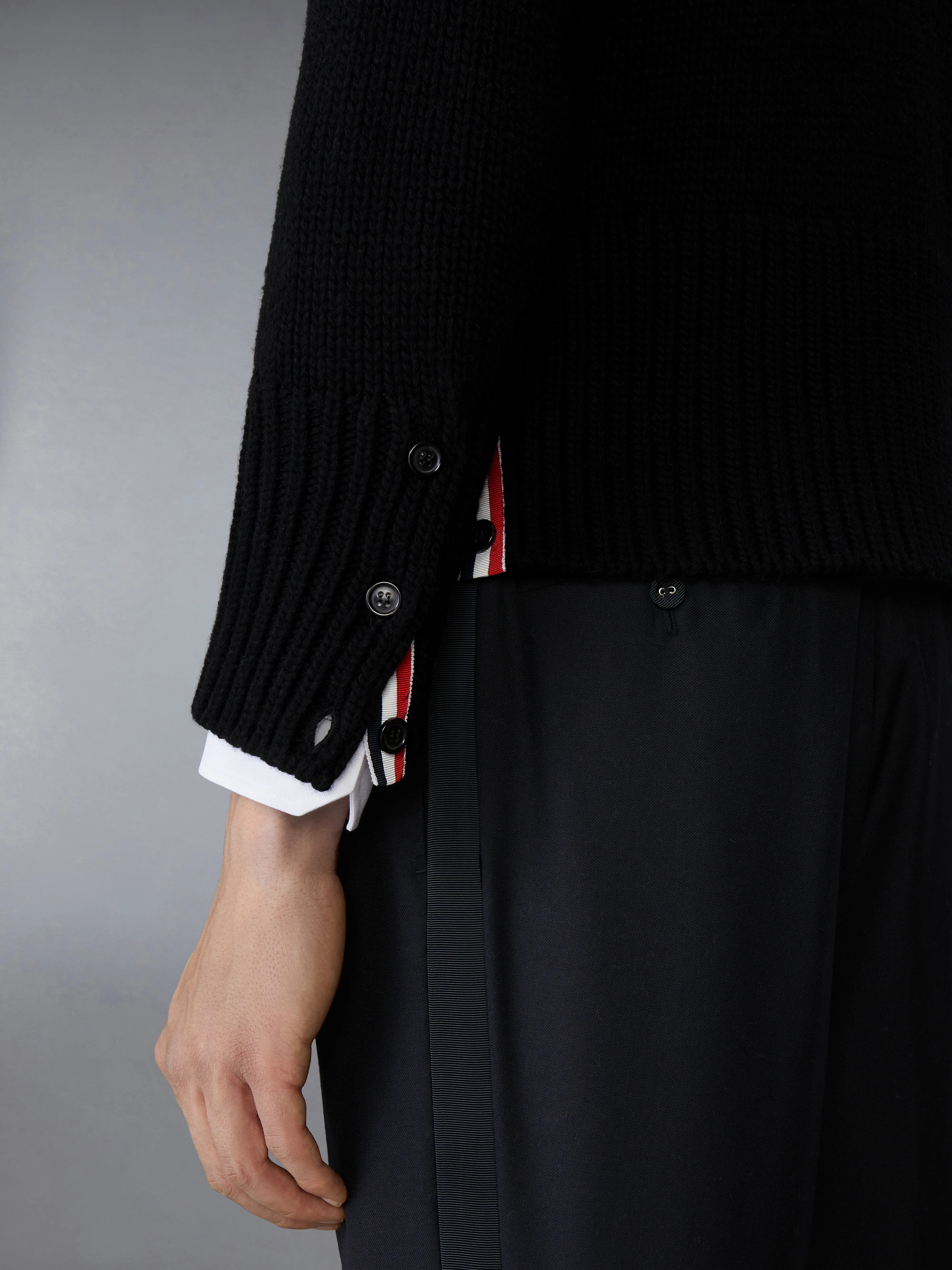 CHUNKY MERINO WOOL NEVERMORE PATCH BOAT NECK PULLOVER - Image 5