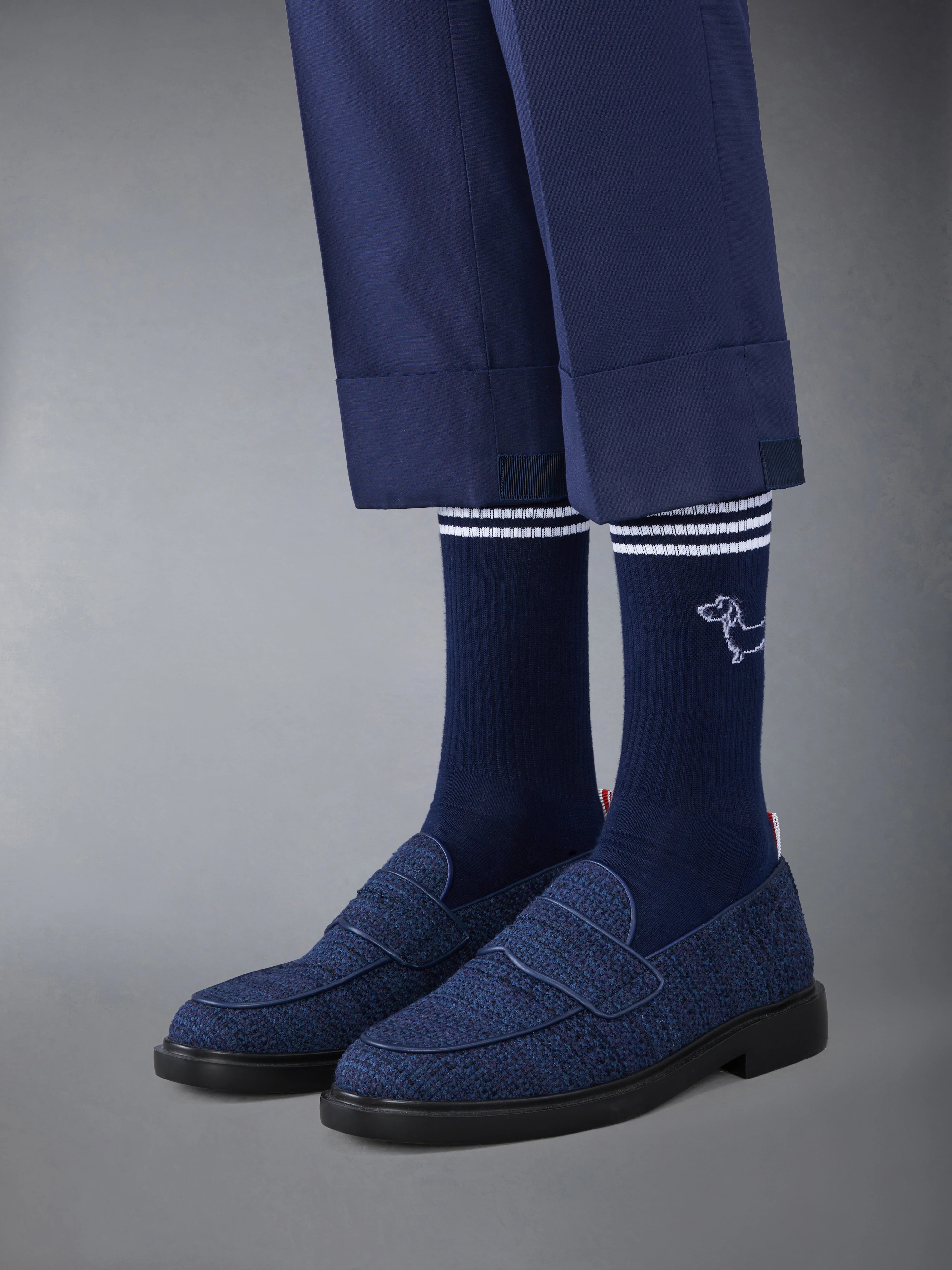 COTTON TWEED RUBBER SOLE CLASSIC PENNY LOAFER - Image 4