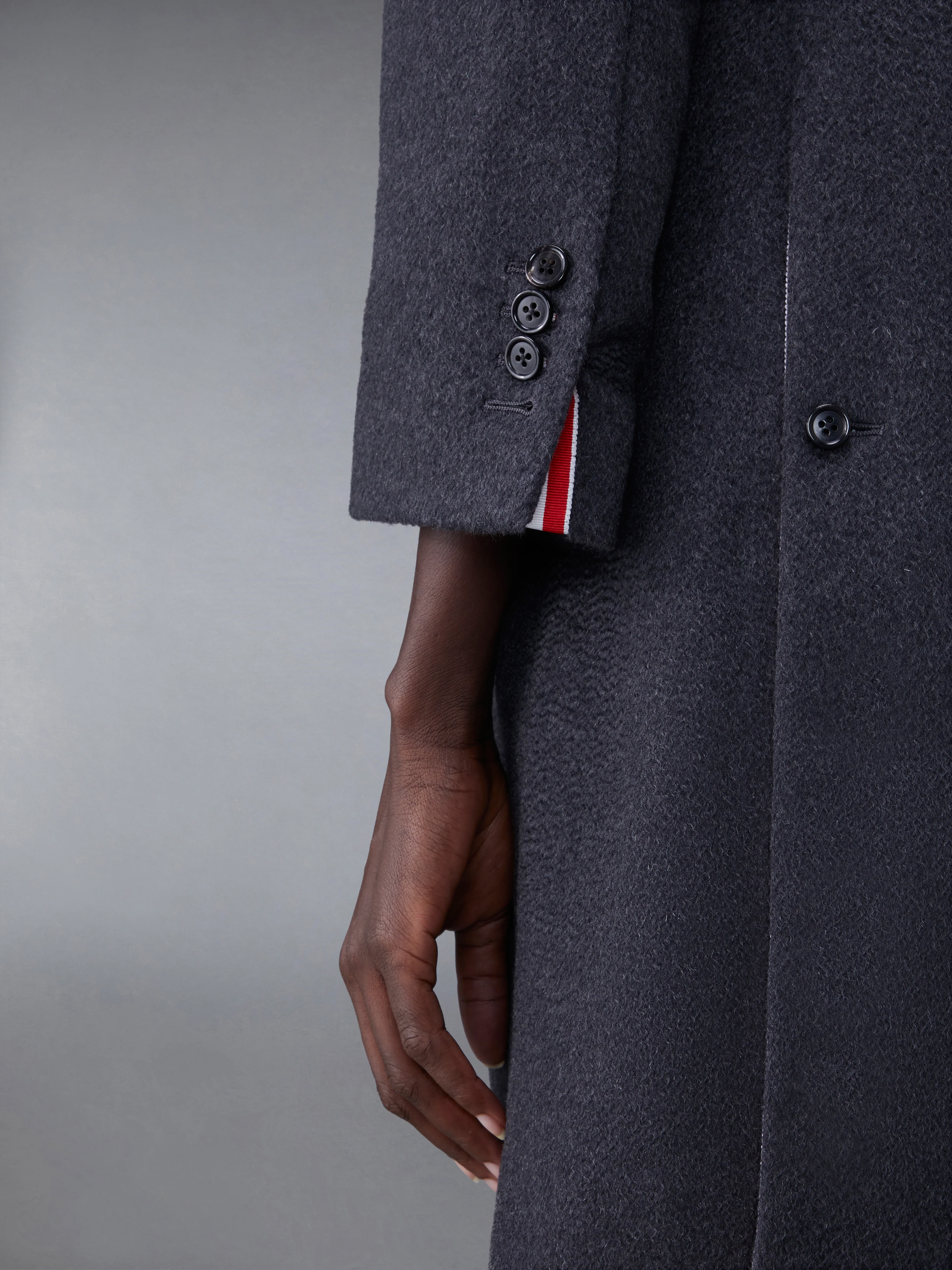 ZIBELINE MELANGE CASHMERE CLASSIC BAL COLLAR OVERCOAT - Image 6